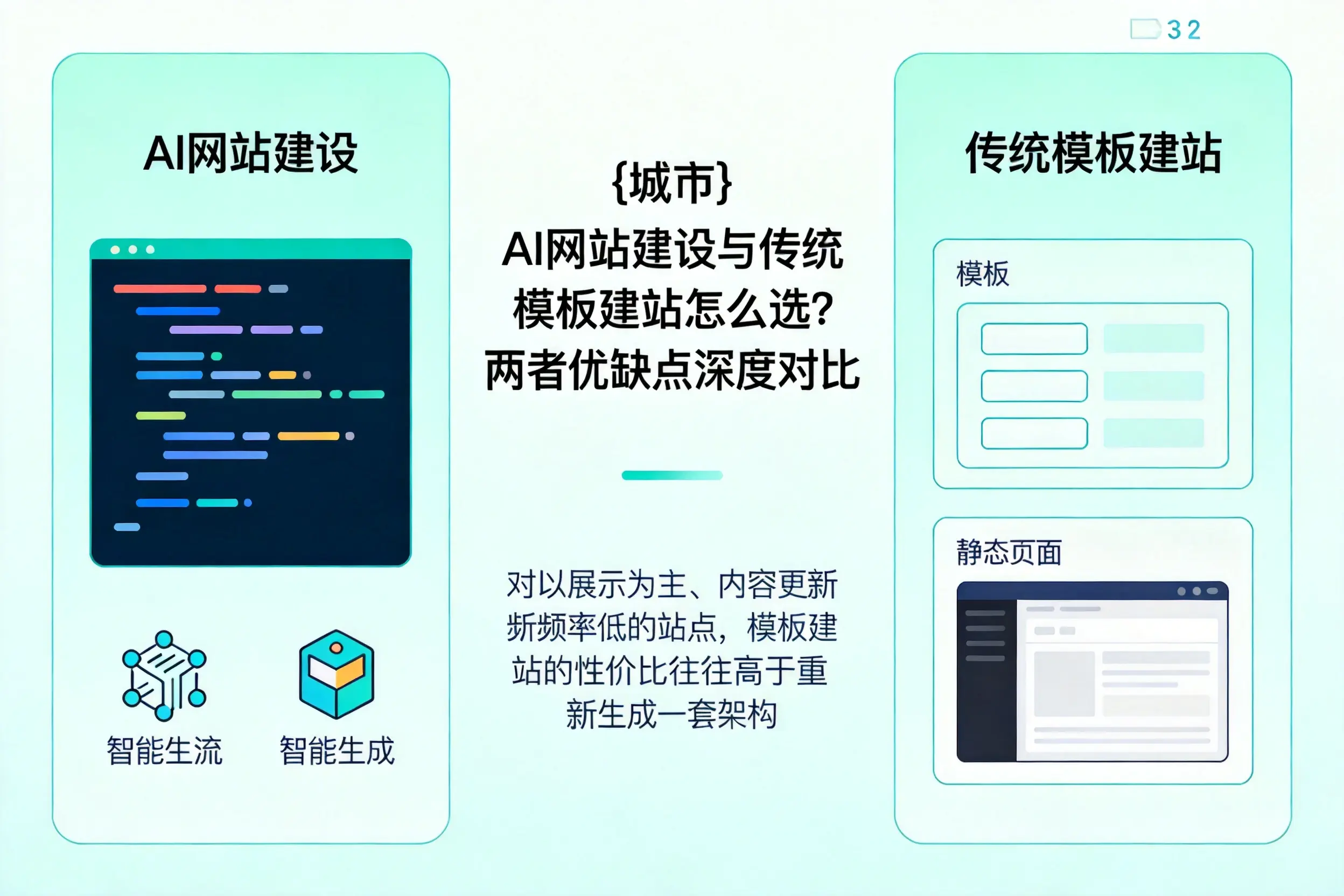 怀化AI网站建设与传统模板建站怎么选？两者优缺点深度对比