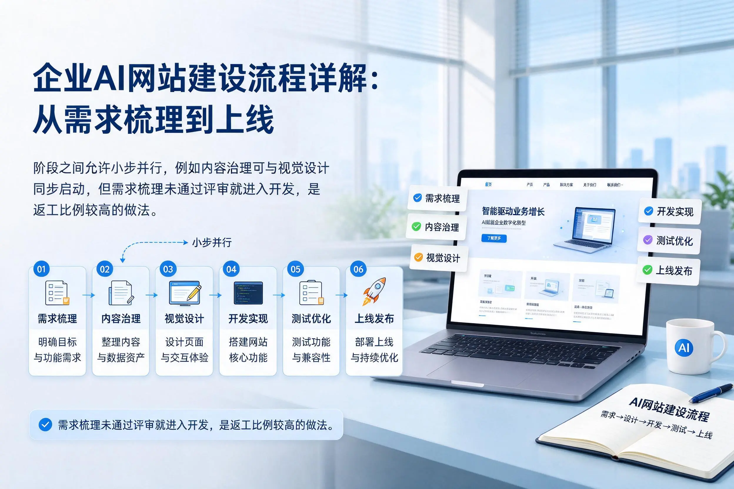 怀化企业AI网站建设流程详解：从需求梳理到上线
