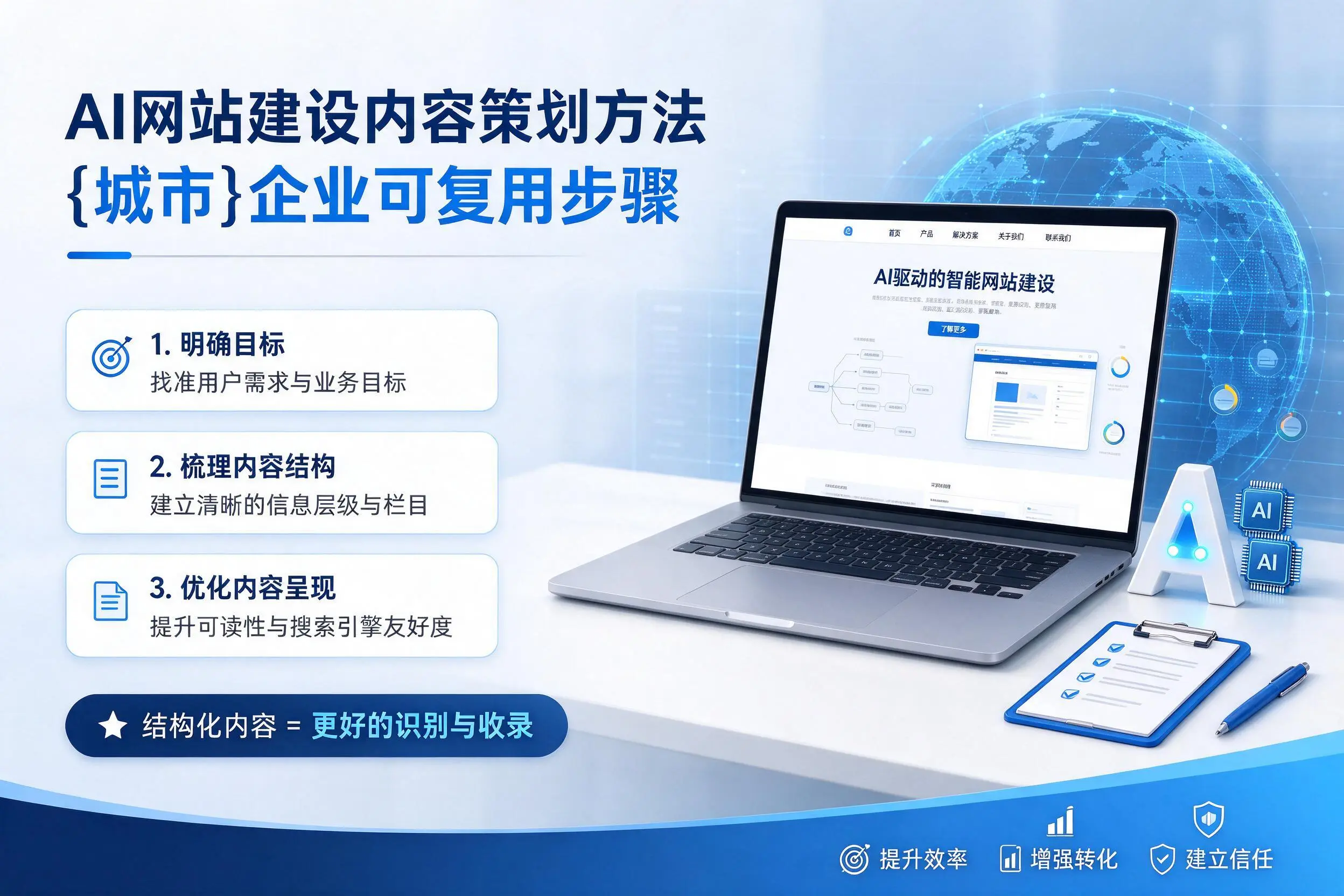AI网站建设内容策划方法，怀化企业可复用步骤