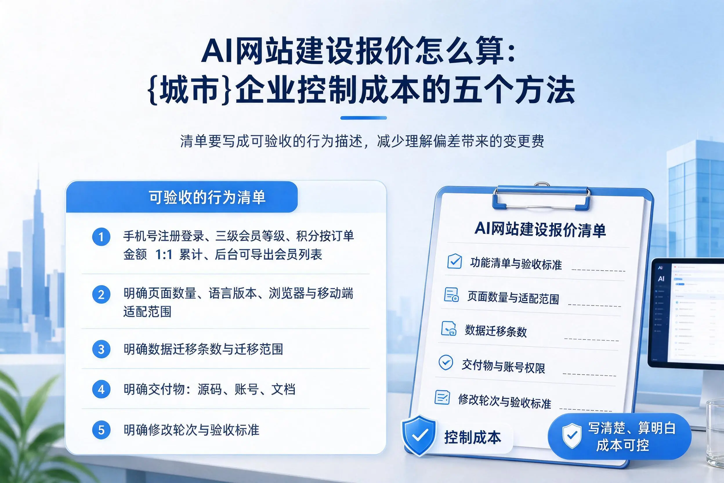 AI网站建设报价怎么算:怀化企业控制成本的五个方法